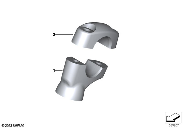 32717107963 - Ergonomics &amp; Comfort: Clamp Support, Black, Lower -  for BMW-Motorrad Image image
