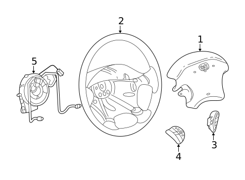 Steering Wheel & Trim for 2003 Chrysler Sebring #0
