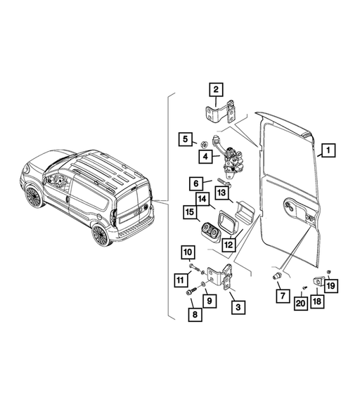 Rear Door for 2022 Ram ProMaster City #1