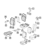 6EC68LV5AC - : Rear Quad Seat Cushion Cover, Right Or Left for Mopar Image