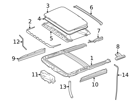 Sunroof for 2012 Mercedes-Benz R350 #1