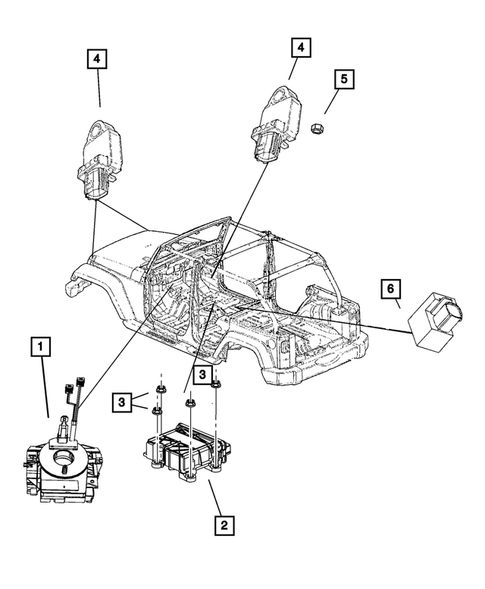 Air  Bags for 2013 Jeep Wrangler #0