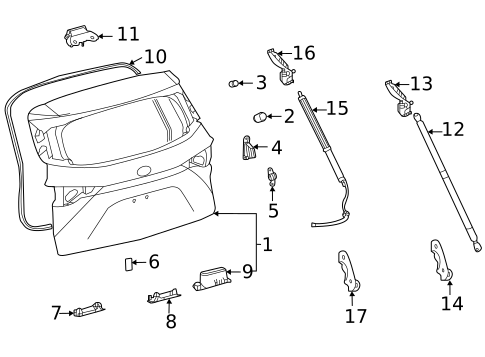 Liftgate for 2024 Toyota Sienna #1
