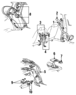 F1DZ54611B08FF - Electrical: Belt &amp; Retractor for Ford: Taurus | Mercury: Sable Image