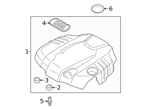 Engine Appearance Cover for 2014 Audi A6 Quattro #0