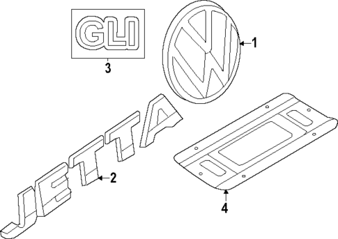 Exterior Trim - Trunk for 2025 Volkswagen Jetta #0