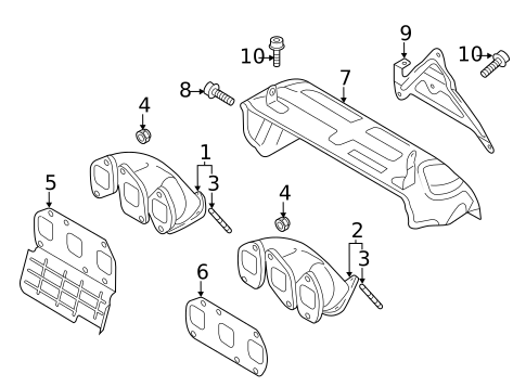 Exhaust Manifold for 2017 Volkswagen Touareg #0