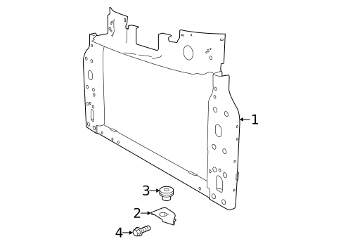 Radiator Support for 2019 Fiat 500 #0