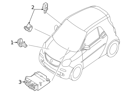 Air Bag Components for 2019 Smart EQ fortwo #1