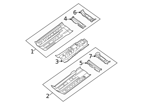 Floor & Rails for 2012 Nissan Maxima #0