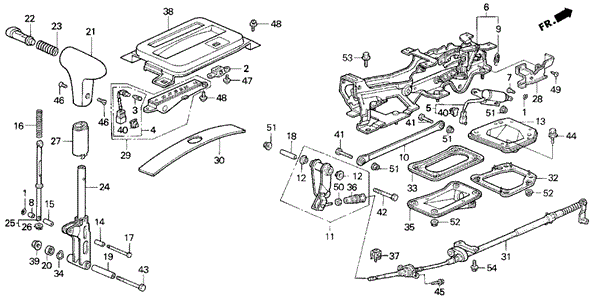 Select Lever for 1994 Acura Vigor #0