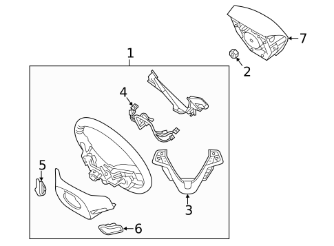 Steering Wheel & Trim for 2015 Hyundai Veloster #0
