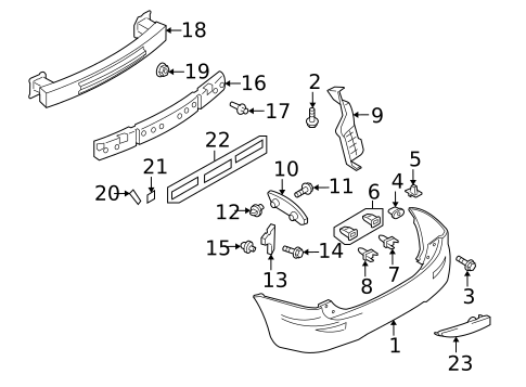 Bumper & Components - Rear for 2007 Mazda 5 #0