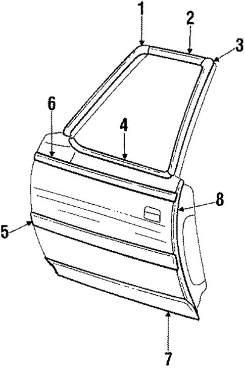 Exterior Moldings for 1985 Oldsmobile Delta 88 #0