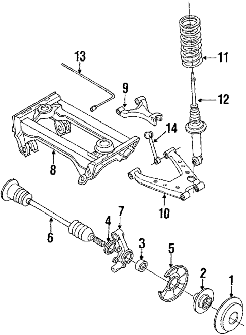 Rear Suspension for 1992 Mazda Miata #1