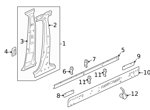 Center Pillar & Rocker for 2017 Audi A4 Quattro #0