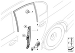 51357184746 - : Window Lifter Without Motor, Rear Right for BMW Image