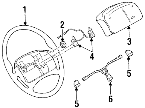 Steering Wheel & Trim for 1999 Chevrolet Lumina #0
