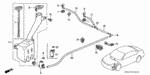 91570S04003 - Electrical/Exhaust/Heater/Fuel: CLIP, WASHER TUBE for Honda Image
