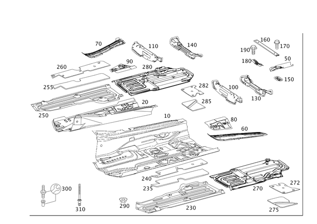2116162116 - Substructure: Reinforcement for Mercedes-Benz: CLS500, CLS55 AMG, CLS550, CLS63 AMG, E320, E500, E55 AMG Image image