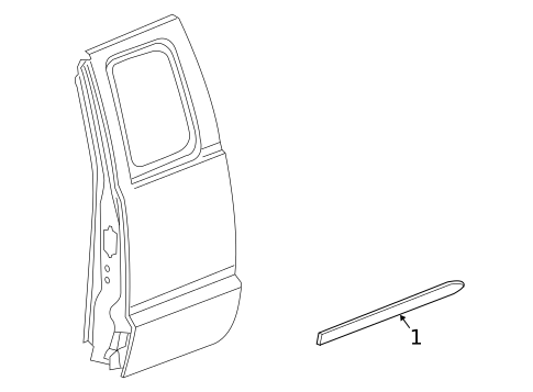 Exterior Trim - Rear Door for 2009 Mitsubishi Raider #0