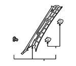 12832750 - Body: Windshield Pillar Trim for Saab: 9-3 Image