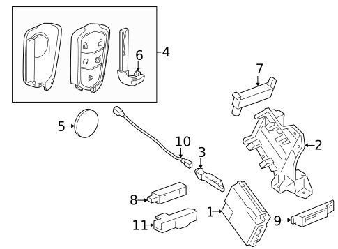Keyless Entry Components for 2016 Cadillac CT6 #3