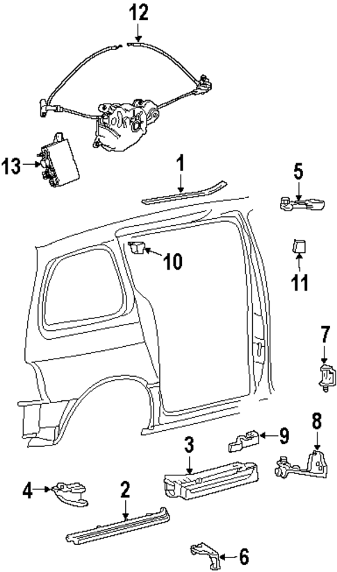 Door Hardware for 2003 Ford Windstar #0