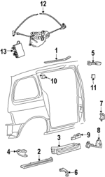 XF2Z1725054AB - Body: Guide Check for Ford: Windstar Image