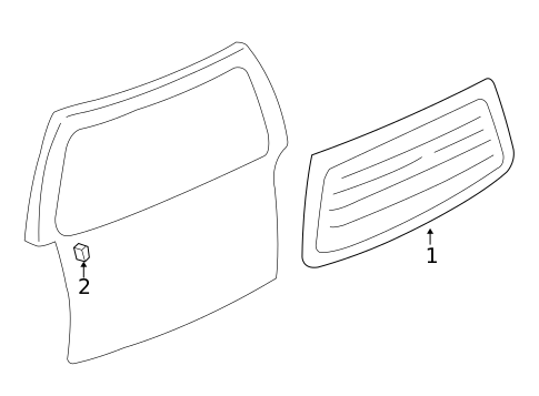 Glass - Lift Gate for 2006 Pontiac Montana #0