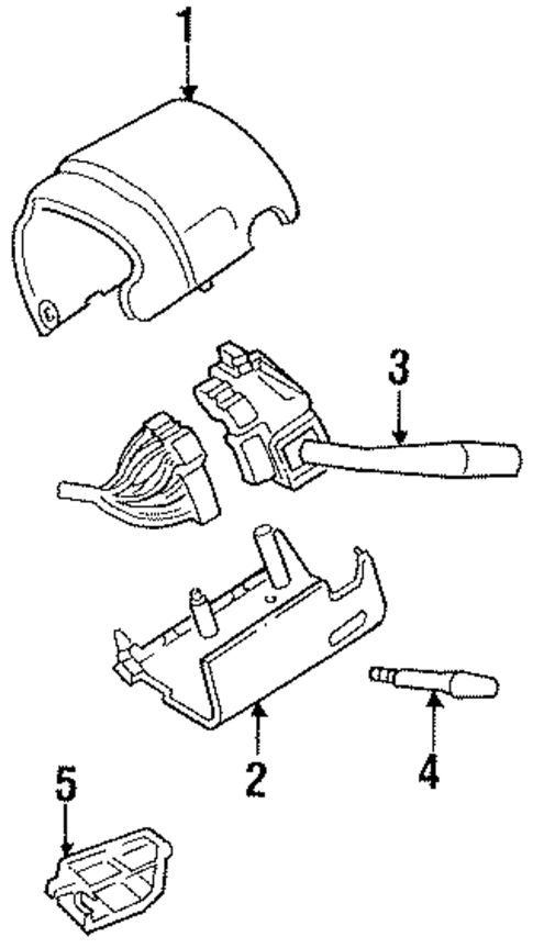Shroud, Switches & Levers for 1994 Mercury Villager #0