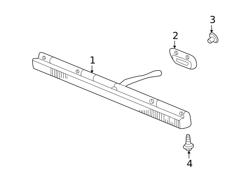 High Mounted Stop Lamp for 2007 Suzuki Aerio #1