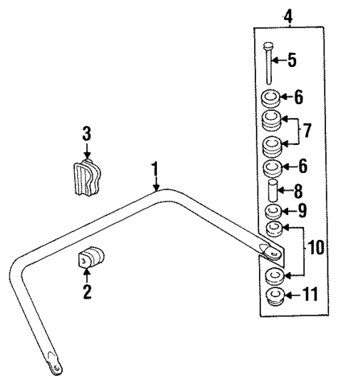 Stabilizer Bar & Components for 1999 Buick Riviera #0