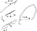 94010PA090MD - : Cowl Trim for Subaru: SVX Image