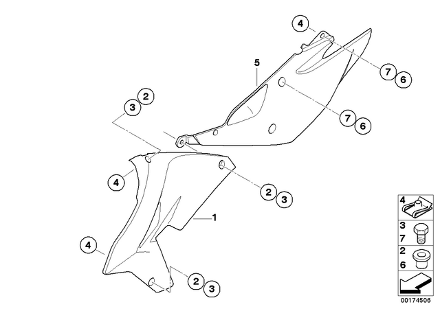 46637727509 - : Lateral Trim Panel Left   for BMW-Motorrad Image