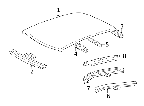 Roof & Components for 2001 Lexus IS300 #1