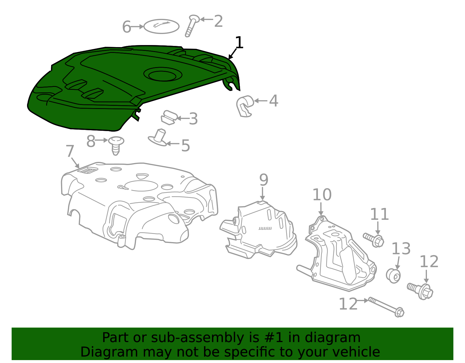 2016-2020 Cadillac Engine Cover 12703607 | Applegate Chevrolet Parts