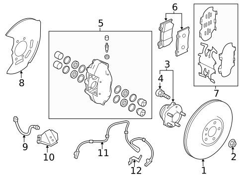 Front Brakes for 2012 INFINITI M56 #8