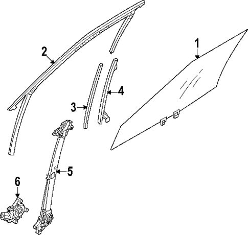 Glass - Front Door for 2025 Mitsubishi Outlander #0