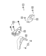 6106233AA - 1.4L Gas; Engine: Hex Flange Head Bolt, Mounting for Mopar Image