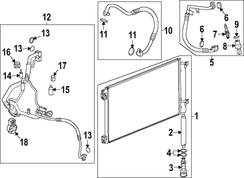 Condenser, Compressor & Lines for 2025 Buick Encore GX #0