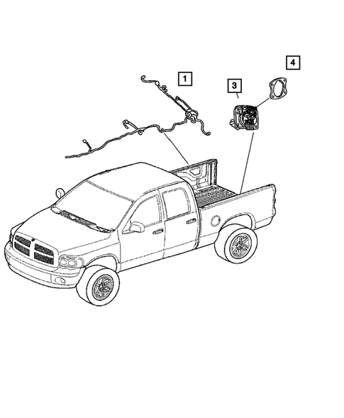 Wiring-Body and Accessories for 2008 Dodge Ram 1500 #1