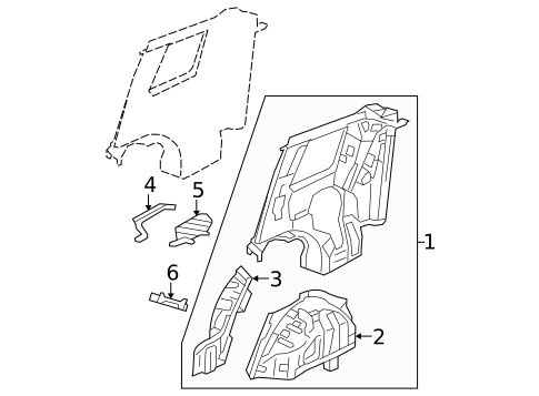 Inner Structure for 2011 Honda Pilot #0