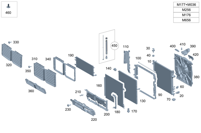 1675000702 - Radiator: Air Mgmt. Control System for Mercedes-Benz: GLE350, GLE450, GLE450e, GLE53 AMG, GLE580, GLE63 AMG S, GLS450, GLS580, GLS63 AMG, Maybach GLS600 Image image