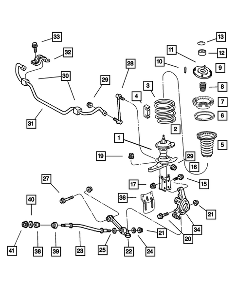 Front Suspension for 2003 Chrysler 300M #0