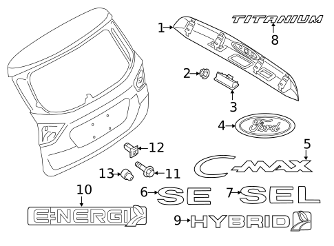 Liftgate for 2017 Ford C-Max #3