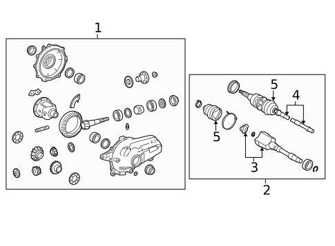 Carrier & Front Axles for 2009 Lexus IS250 #0