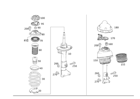 Spring Strut and Spring Strut Mounting Front for 2016 Mercedes-Benz CLS63 AMG S #0