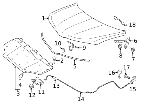 Hood & Components for 2016 Lincoln MKX #0