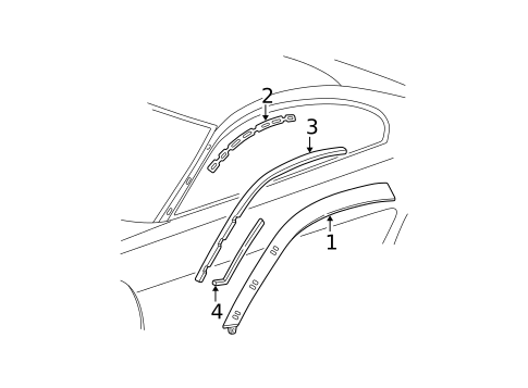 Exterior Trim - Roof for 2004 Ford Mustang #0